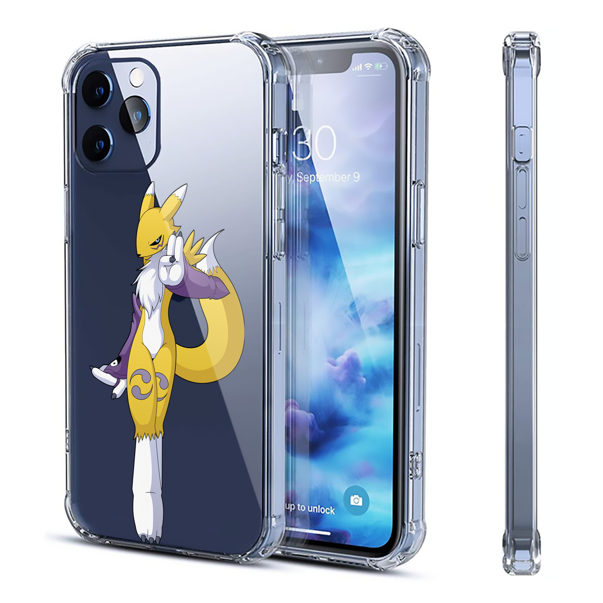 （画像用） Digimon デジタルモンスター/デジモン 【iPhone 12シリーズ対応】透明スマホケース（クリアソフトケース）